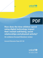 How Does The Time Children Spend Using Digital Technology Impact Their Mental Well-Being, Social Relationships and Physical Activity?
