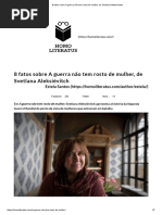 8 Fatos Sobre a Guerra Não Tem Rosto de Mulher, De Svetlana Aleksiévitch