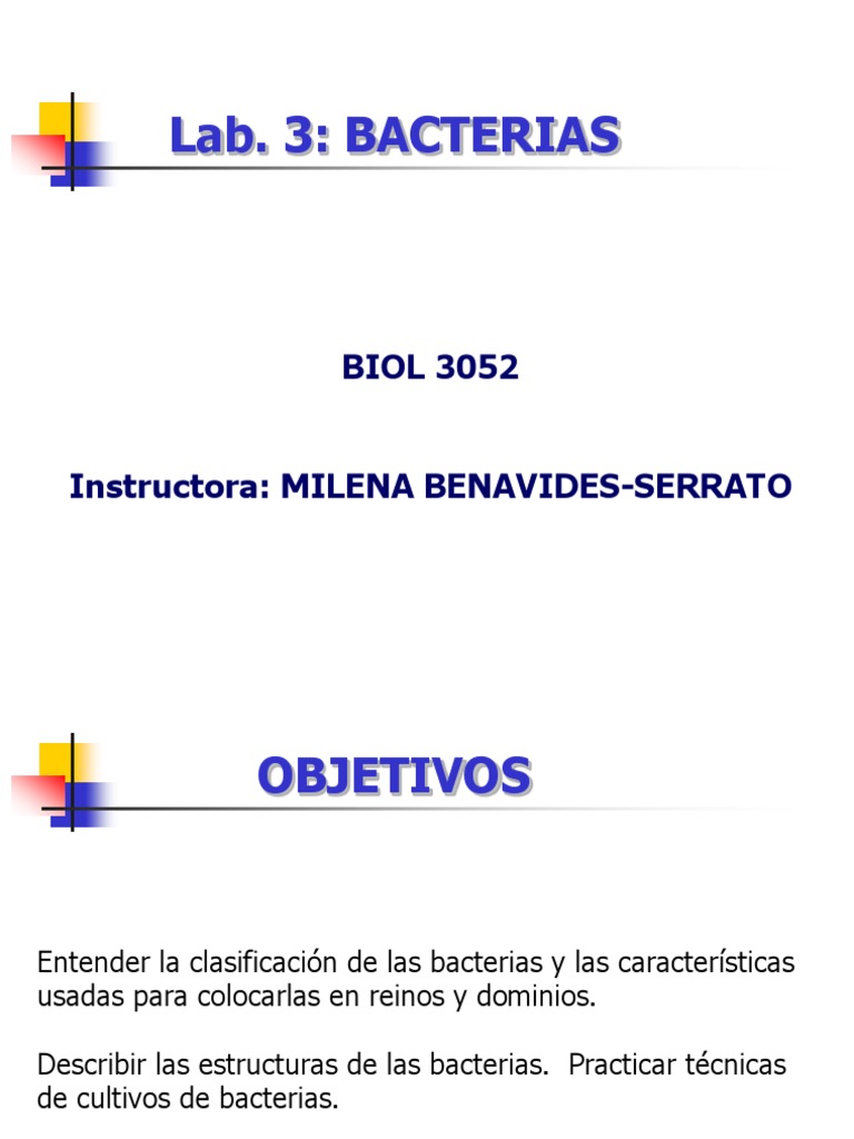 MBlab 3 | PDF | Las bacterias | Procariota
