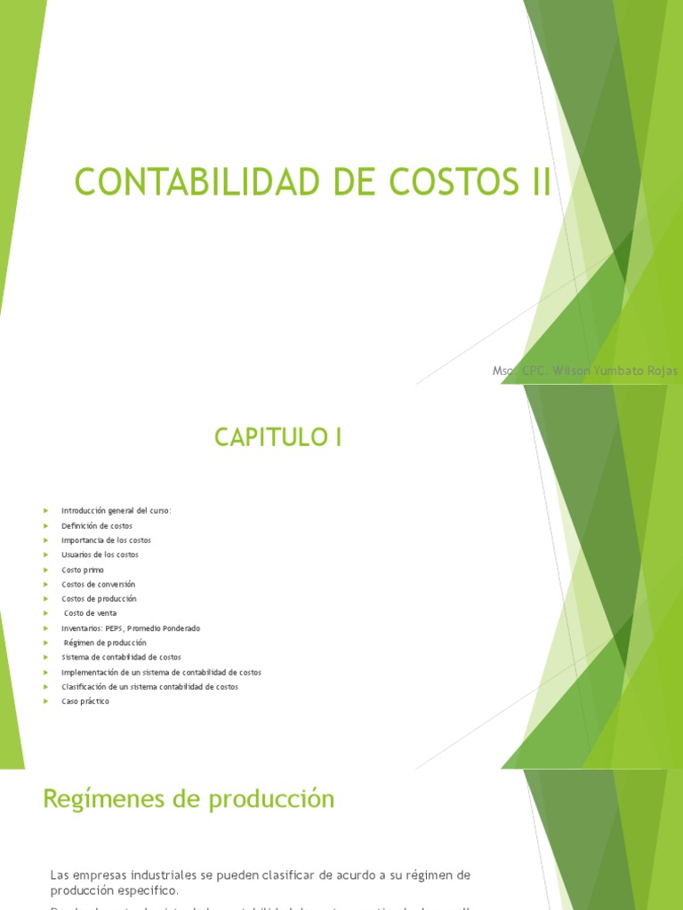 Contabilidad de Costos II: Sistemas y Métodos | PDF | Costo ...