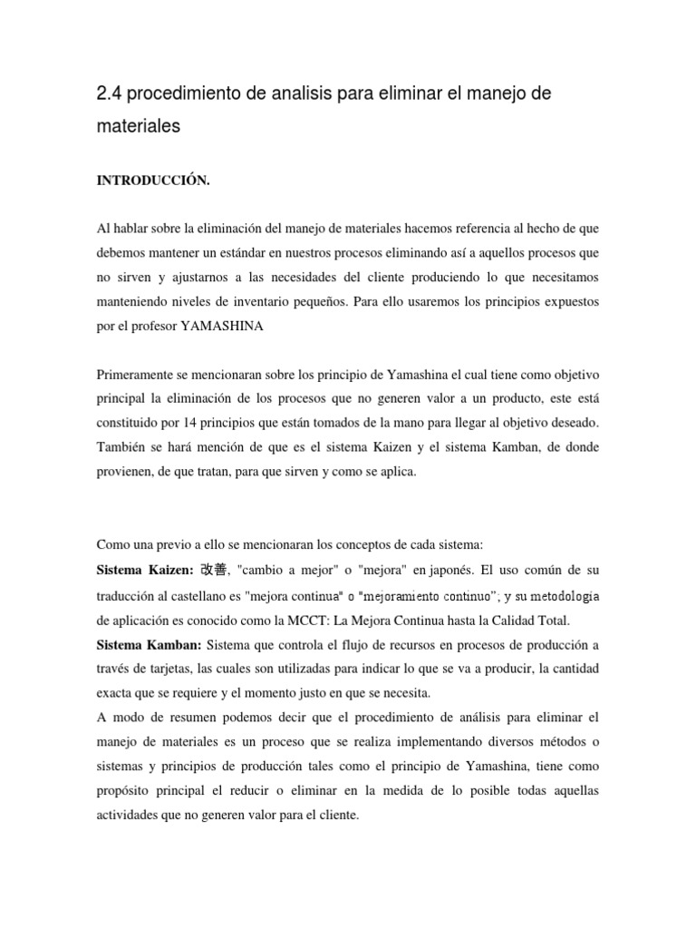 2.4. Procedimiento de Analisis Para Eliminar El Manejo de