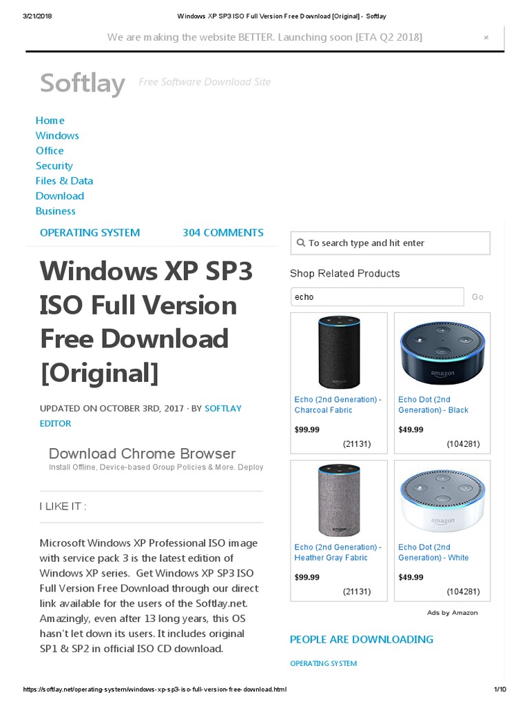 Windows XP SP3 ISO Full Version Free Download (Original) - Softlay PDF