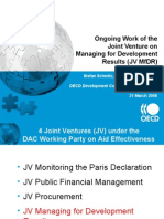 Ongoing Work of The Joint Venture On Managing For Development Results (JV MFDR)
