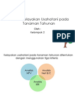 Analisis Kelayakan Usahatani Pada Tanaman Tahunan