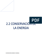 2.2 Conservación de La Energia