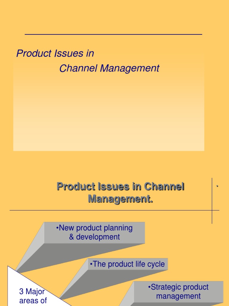 Product Issues in Channel Management | PDF | Strategic Management | Retail