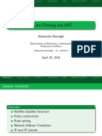 Packet Filtering and NAT: Alessandro Barenghi