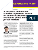 A Response to the PM's Munich Speech March 2013