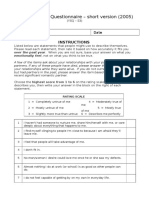 Young Schema Questionnaire - Short Form (2005)