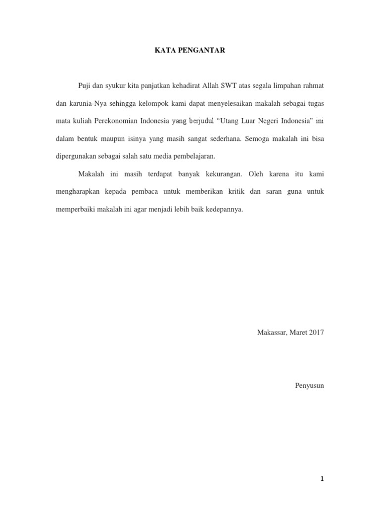 Makalah Utang Luar Negeri