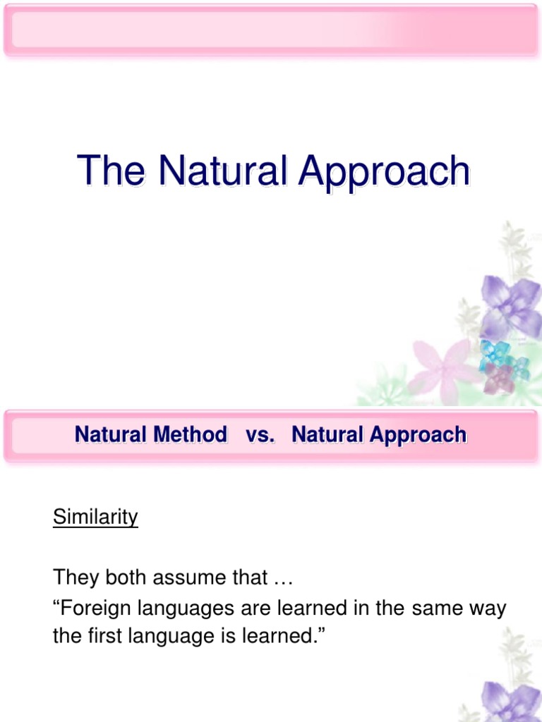 Understanding the Natural Approach in Language Teaching | PDF ...