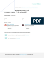 Lean Performance Assessment of Manufacturing Cells Using AHP