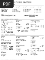 4U - Physics Equations Formula Sheet