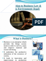 Introduction To Business Law & Business Environment (Legal)