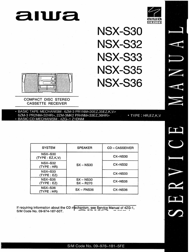 Aiwa NSX-S30 - S32 - S33 - S35 - S36 | PDF