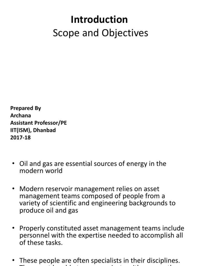 01 Introduction Integrated Reservoir Management PDF Petroleum