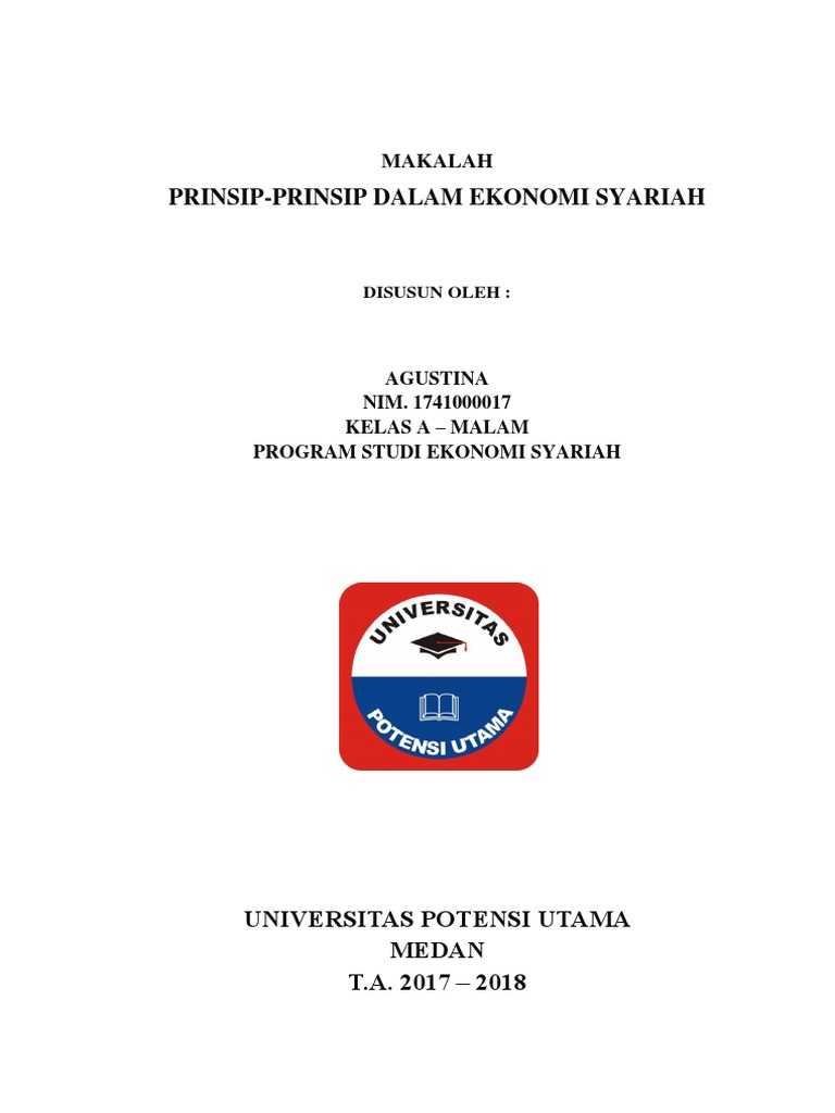Makalah Prinsip Prinsip Ekonomi Syariah