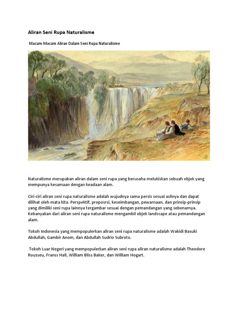 Aliran Seni Rupa Naturalisme Aliran Seni Rupa Naturalisme