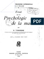 Nicolas Vaschide - Essai Sur La Psychologie de La Main