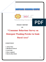 Consumer Behaviour Survey On Detergent Washing Powder in Semi-Rural Area"