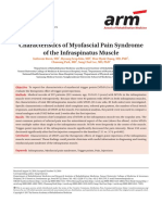 Characteristics of Myofascial Pain Syndrome of The Infraspinatus Muscle