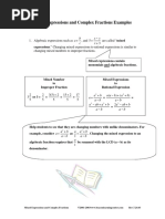 Mixed Expressions and Complex Fractions Examples