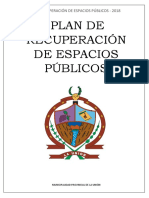 Plan de Recuperación de Espacios Públicos Union