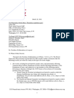 FOIA Request to DOJ Regarding Inclusion of a Citizenship Question on the 2020 Census