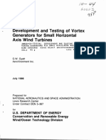 Development and Testing of Vortex Generators