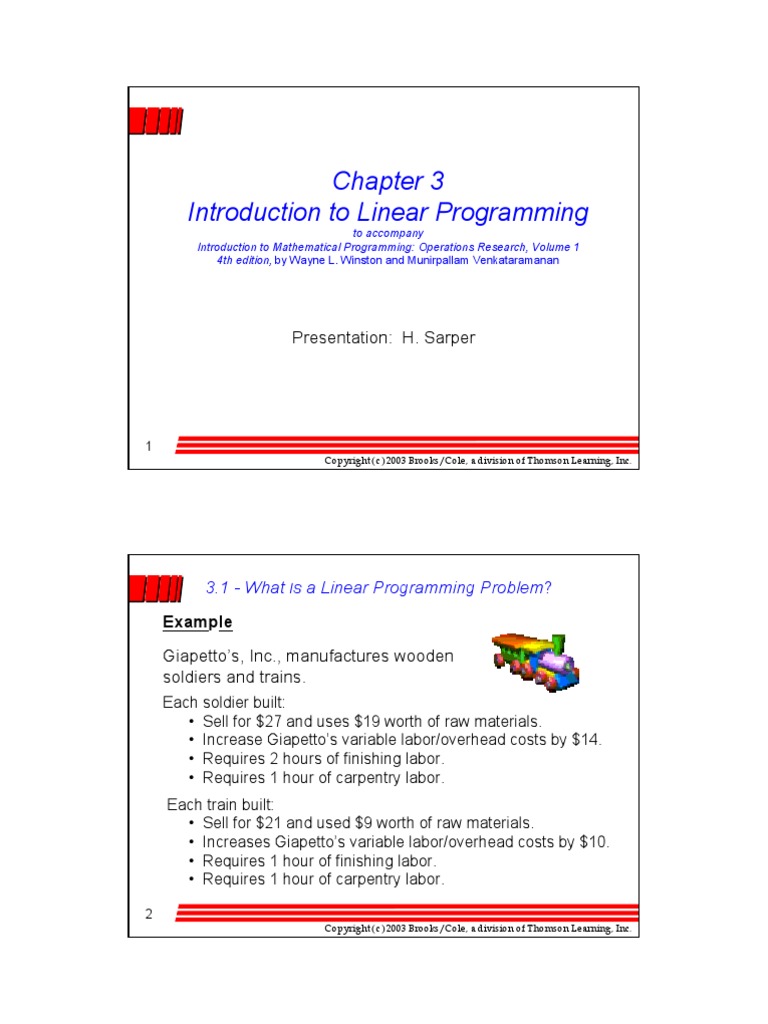 Linear Programming Introduction | PDF | Linear Programming ...