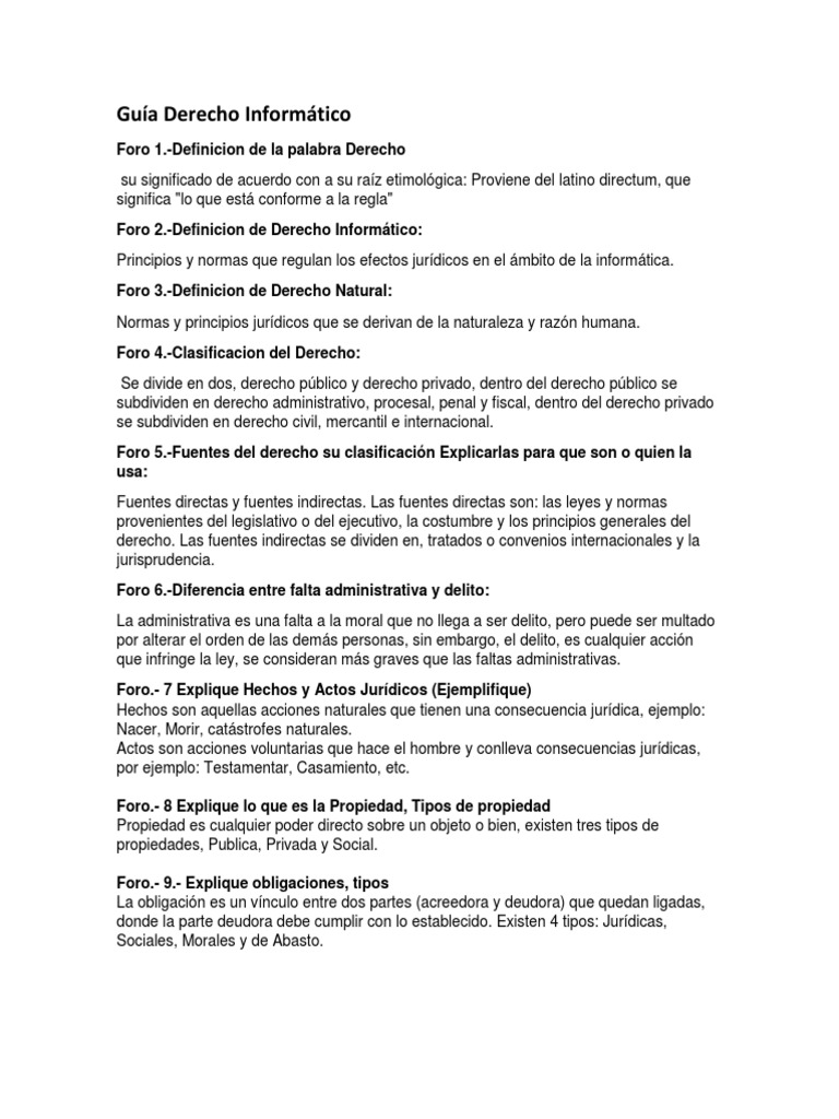Guía Completa de Derecho Informático | PDF | Propiedad intelectual ...
