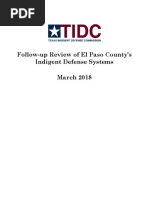 TIDC Followup Assessment El Paso County 2018