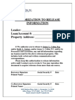 Authorization To Release Information