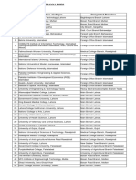 APPROVED UNIVERSITIES AND COLLEGES BY PROVINCE