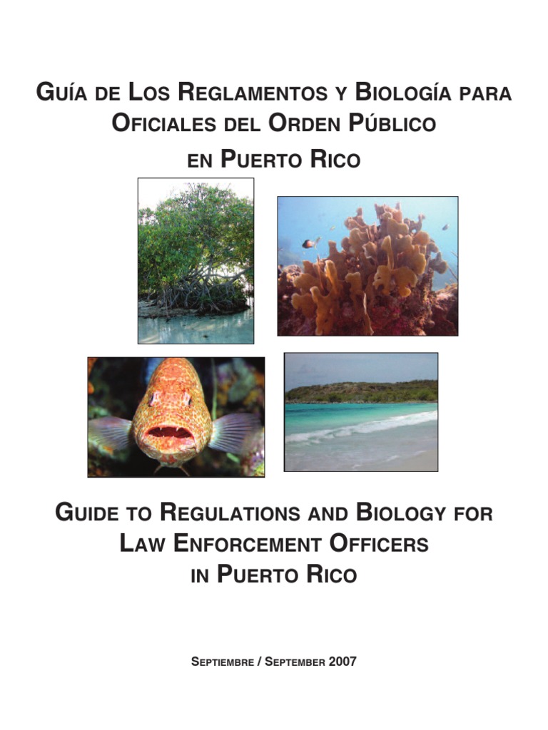 Guia de Los Reglamentos y Biologia Law Enforcement Officers PR, PDF, Ecología de sistemas