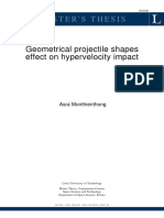 geometrical projectile shapes effect on hypervelocity impact