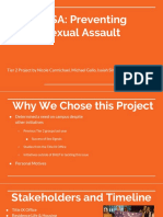 PSA: Preventing Sexual Assault: Tier 2 Project by Nicole Carmichael, Michael Gallo, Isaiah Silva