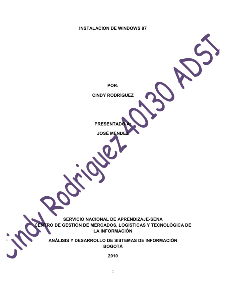 Instalacion de Windows 87 | PDF | Microsoft Windows | Informática
