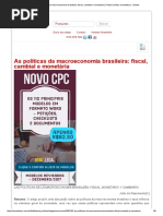 As Políticas Da Macroeconomia Brasileira