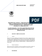 NMX e 043 Scfi 2002 Tubos de Polietilieno Gas Natural y LP PDF