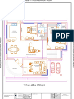 TOTAL AREA: 1590 SQ - FT.: Toilet 7'-0" X7'-0" Dress 6'-7 " X 7'-0" Toilet 7'-0" X7'-0" Bedroom 12'-4 "x12'-1 "