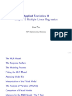 Applied Statistics II Chapter 8 Multiple Linear Regression: Jian Zou