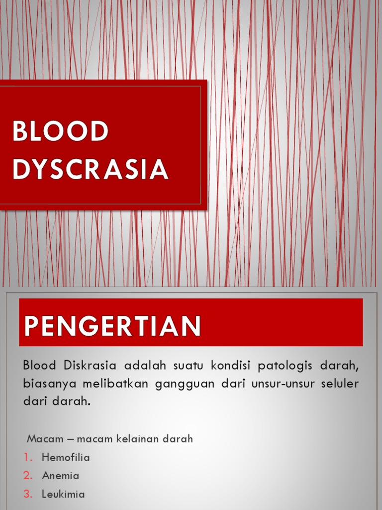 Blood Dyscrasia | PDF
