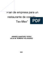 Plan de Empresa para Un Restaurante de Comida Tex Mex
