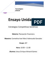 Ensayo Unidad III Planeacion Estrategica