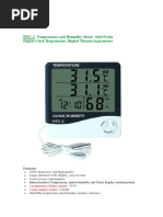HTC-2 Temperature and Humidity Meter Manual | PDF