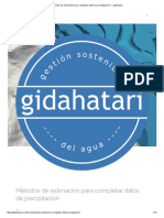 Métodos de Estimación para Completar Datos de Precipitación - Gidahatari