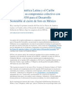 Países de América Latina y El Caribe Reafirmaron Su Compromiso Colectivo Con La Agenda 2030 Para El Desarrollo Sostenible Al Cierre de Foro en México