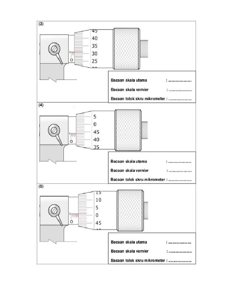 Membaca Tolok Skru Mikrometer | PDF