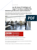 Sería Capaz de Tener 8 Trabajos Al Mismo Tiempo, Profesores Universitarios en Inglaterra